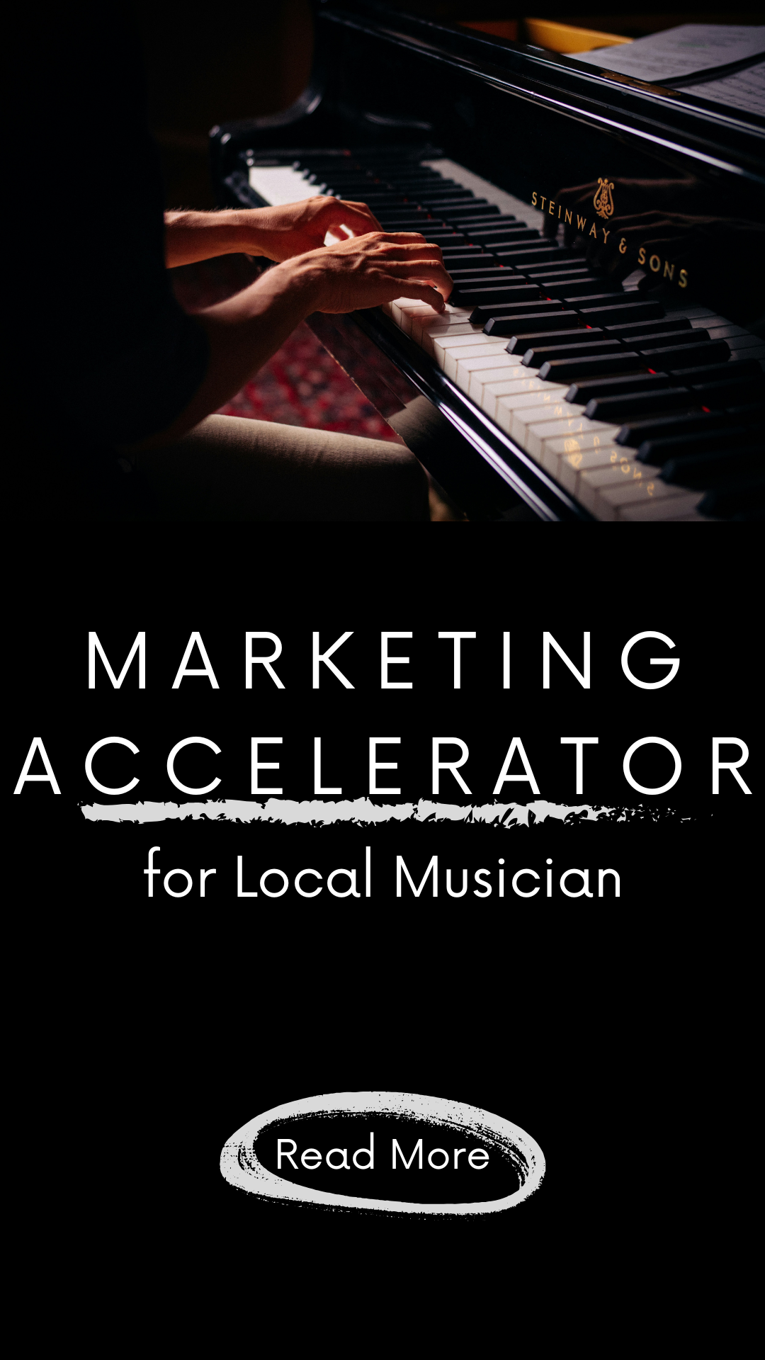 Side project - marketing accelerator for local pianist
